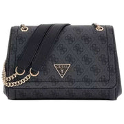 GUESS Noelle II Convertible Across Body Flap Bag - Coal Black Logo