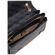 GUESS Noelle II Convertible Across Body Flap Bag - Coal Black Logo
