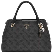 GUESS Noelle II Luxury Satchel Bag - Coal Black Logo