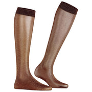 Falke Glitter 30 Denier Knee High Socks - Barolo/Gold
