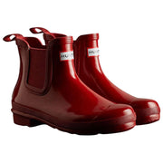 Hunter Original Gloss Chelsea Boots - Military Red
