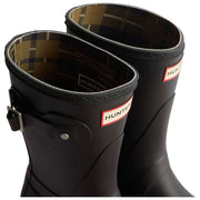 Hunter Original Short Tartan Lined Wellington Boots - Black