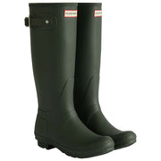 Hunter Original Tall Tartan Lined Wellington Boots - Dark Olive Green