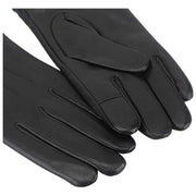 Isotoner Premium Rib Knit Cuff Leather Gloves - Black