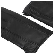 Isotoner Stitch Detail Leather Gloves - Black