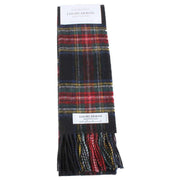Locharron of Scotland Bowhill Stewart Modern Lambswool Scarf - Black