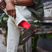 London Sock Company Simply Sartorial Ribbed Socks - Ruby Red