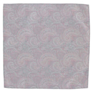 Michelsons of London Elegant Paisley Tie and Pocket Square Set - Pink