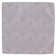 Michelsons of London Elegant Paisley Tie and Pocket Square Set - Pink