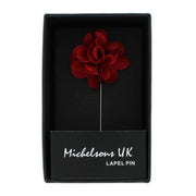 Michelsons of London Flower Lapel Pin - Red