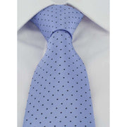 Michelsons of London Mini Spots Extra Long Polyester Tie - Light Blue