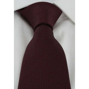 Michelsons of London Plain Silk Tie - Wine