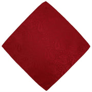 Michelsons of London Tonal Paisley Cravat and Pocket Square Set - Bright Red