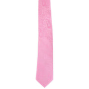 Michelsons of London Tonal Polyester Paisley Pocket Square and Tie Set - Pink