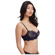 Skarlett Blue Entice Lace Balconette Bra - Black/Midnight Navy