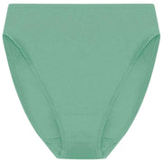 Natori Bliss Bare Cotton High Cut Brief - Frosty Spruce Green