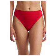 Natori Bliss Bare Cotton High Cut Brief - Holiday Red