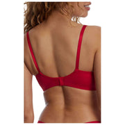 Skarlett Blue Entice Lace Balconette Bra - Bright Cherry/Nylon Tan