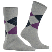 Burlington King Socks - Grey/Purple