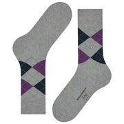 Burlington King Socks - Grey/Purple