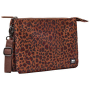 Roka Carnaby XL Recycled Canvas Crossbody Bag - Mini Leopard Brown