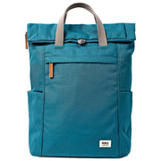 Roka Finchley Large Recycled Canvas Backpack - Deep Teal Blue