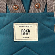 Roka Finchley Large Recycled Canvas Backpack - Deep Teal Blue