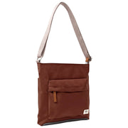 Roka Kennington Medium Recycled Nylon Crossbody Bag - Rocky Road Brown