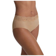 Skarlett Blue Divine Lace Trim Brief - Nylon Tan