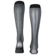 Falke Glitter 30 Denier Knee High Socks - Black/Sliver