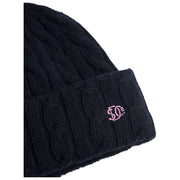 Superdry & Co Premium Cable Knit Beanie Hat - Eclipse Navy