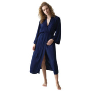 Triumph Amourette Jacquard Long Robe - Admiral Blue