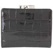 Vivienne Westwood Croc Embossed Small Frame Purse - Black