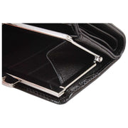 Vivienne Westwood Croc Embossed Small Frame Purse - Black