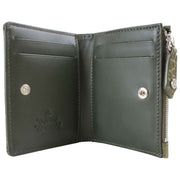 Vivienne Westwood Embossed Croc Slim Flap Card Holder Purse - Khaki