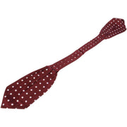 Knightsbridge Neckwear Polka Dot Silk Cravat - Wine/White