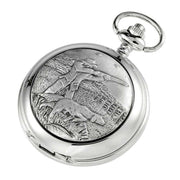 Woodford Hunter and Dog Quartz Chain Pocket Watch - Silver
