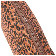 Roka Maida Vale Medium Cotton Canvas Pouch - Mini Leopard Brown