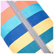 Roka Mayfair Small Cotton Canvas Wash Bag - Wide Multi Stripe