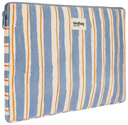 Hindbag Ava Medium 15inch Laptop Case - Orange/Blue Stripes