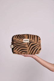 Hindbag Leon Toiletry Bag - Zebra Cinnamon Brown