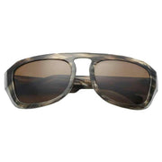 A.Kjaerbede Max Sunglasses - Striped Horn Brown