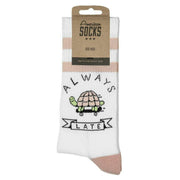 American Socks Always Late Mid High Socks - White