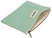 Hindbag Ema Medium Zipped Pouch - Green Stripes