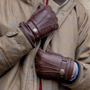 Dents Whitchurch Deerskin Leather Gloves - Walnut Brown
