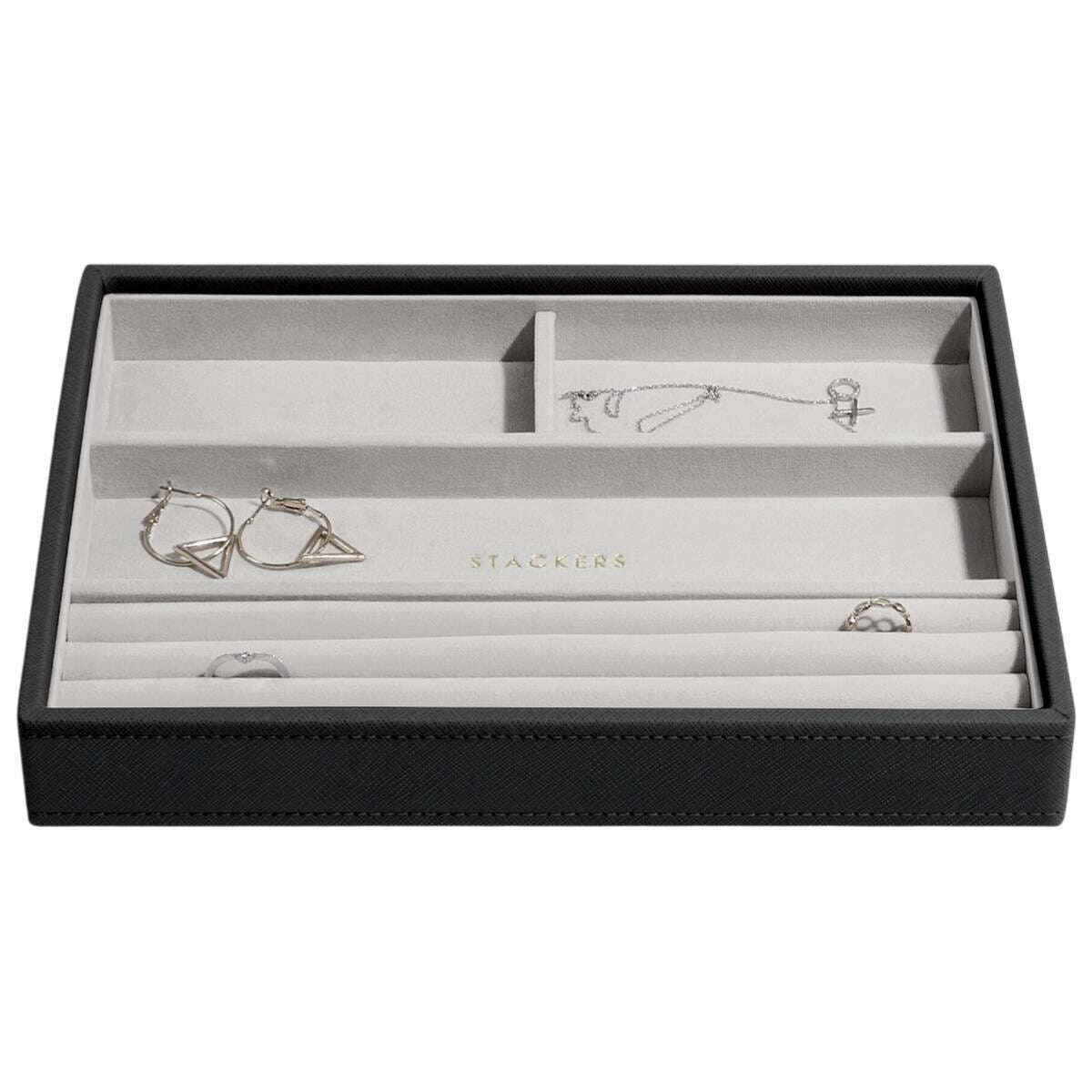 Amazon Connect 4 Stackers Stackers Black Womens Classic Jewellery Box set of 4 KJ Beckett