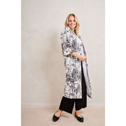 Elie Beaumont Serendipity Long Kimono - Black/White Crane