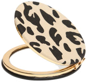 Alice Wheeler London Animal Print Round Mirror - Light Leopard/Black