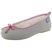 isotoner-herringbone-ballet-slippers---grey-34523399