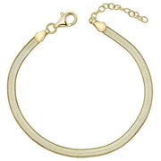 Beginnings Flat Herringbone Chain Bracelet - Gold